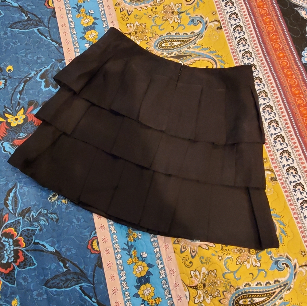 Black Layered Skirt Banana Republic
